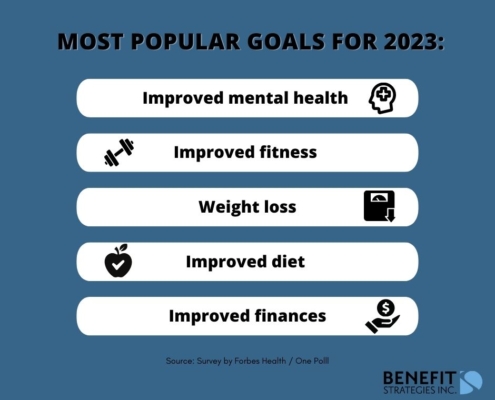 A list of the 5 most popular goals for 2023